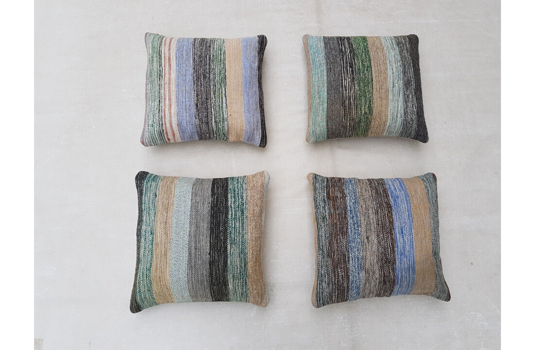 4x unike moderne kelim kussens met vulling ca 50x50 cm
