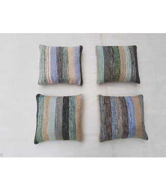 4x modern Kelim Kissen 50x50 cm mit Füllung