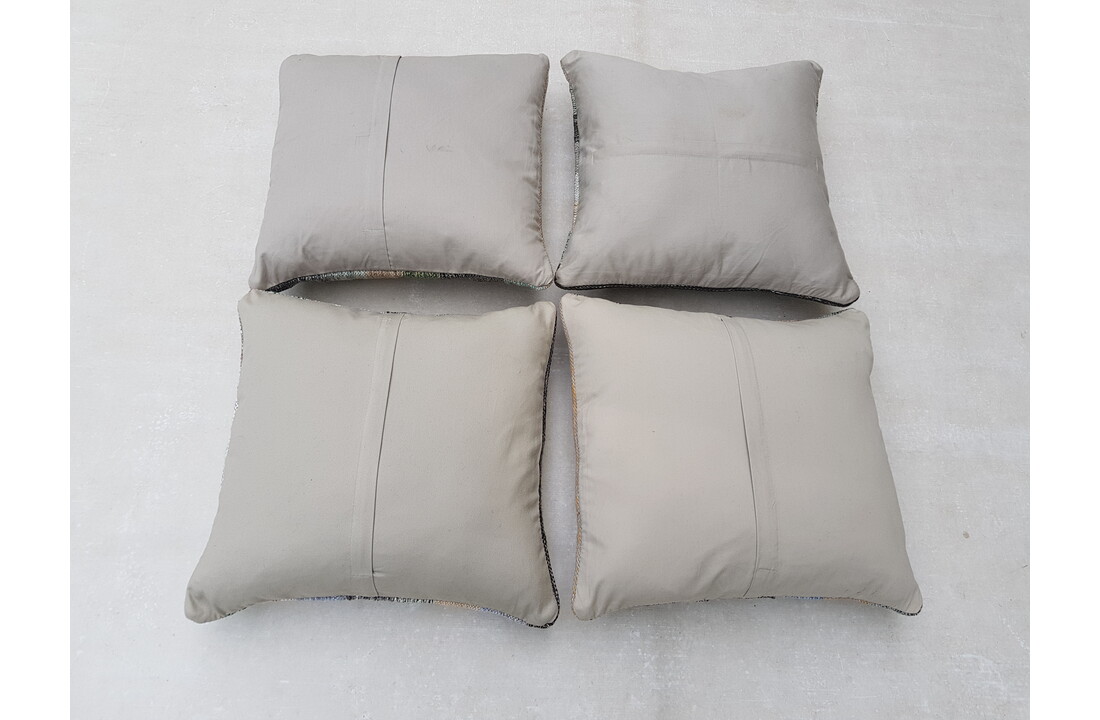 4x unike moderne kelim kussens met vulling ca 50x50 cm