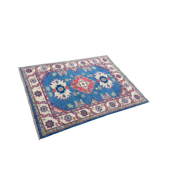 Hand knotted  5'3x4' wool kazak area rug  163x122 cm  Oriental carpet