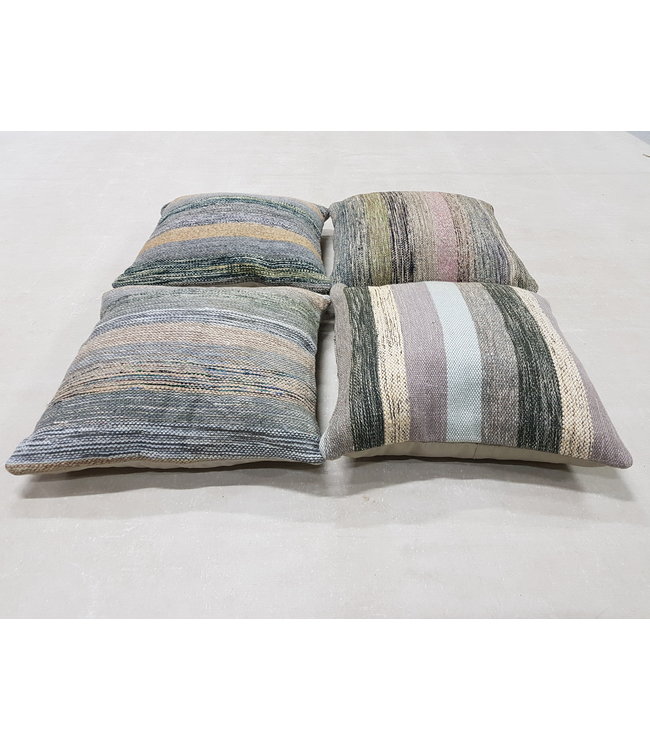 4x modern kelim kussens 50x50 cm met vulling