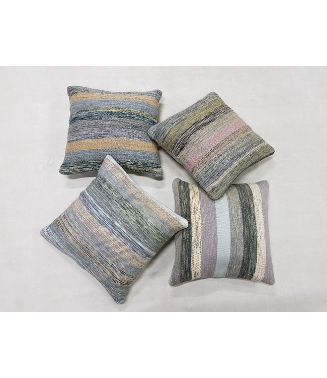 4x modern Kelim Kissen 50x50 cm mit Füllung