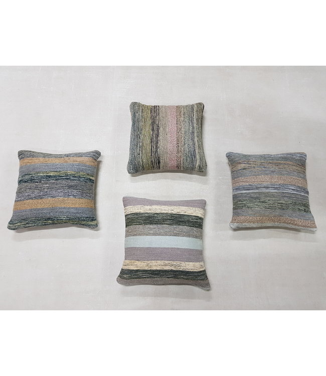 4x modern kelim kussens 50x50 cm met vulling
