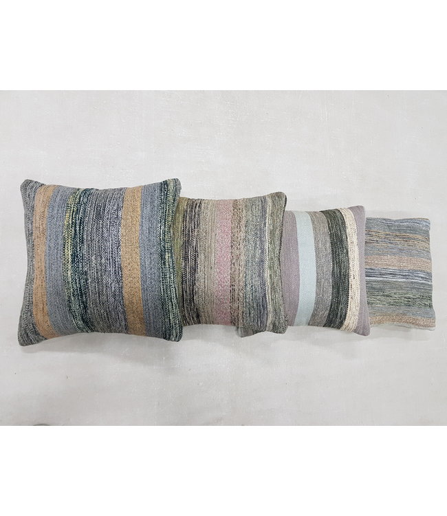 4x modern kelim kussens 50x50 cm met vulling