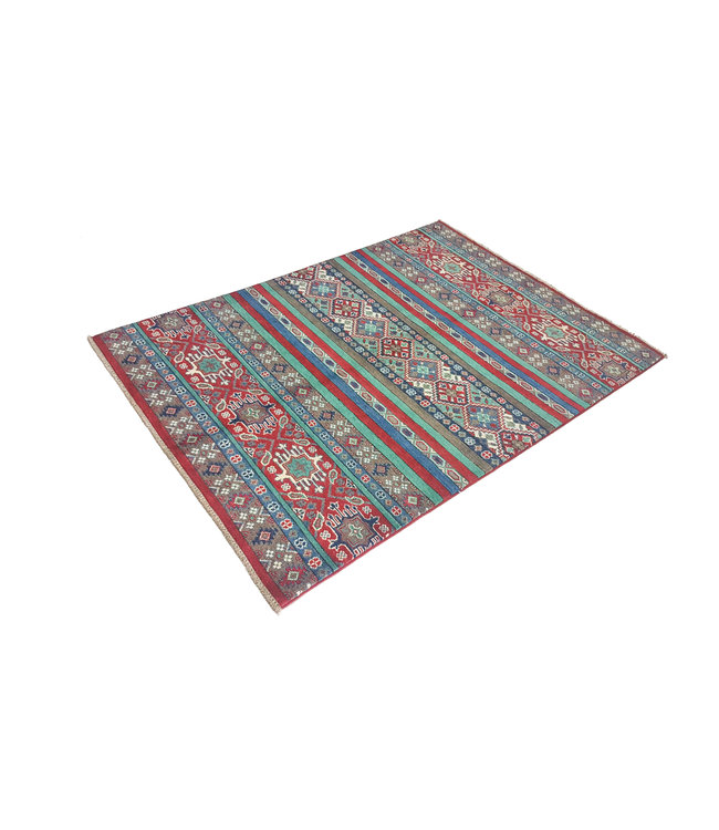 Hand knotted  5'8x4'1 wool kazak area rug  178x125 cm  Oriental carpet