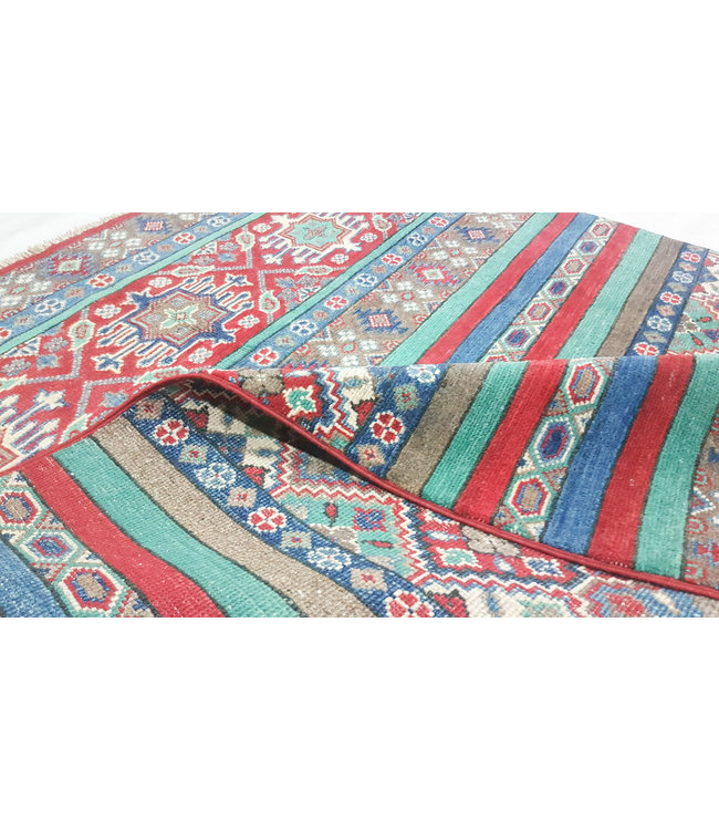 Hand knotted  5'8x4'1 wool kazak area rug  178x125 cm  Oriental carpet