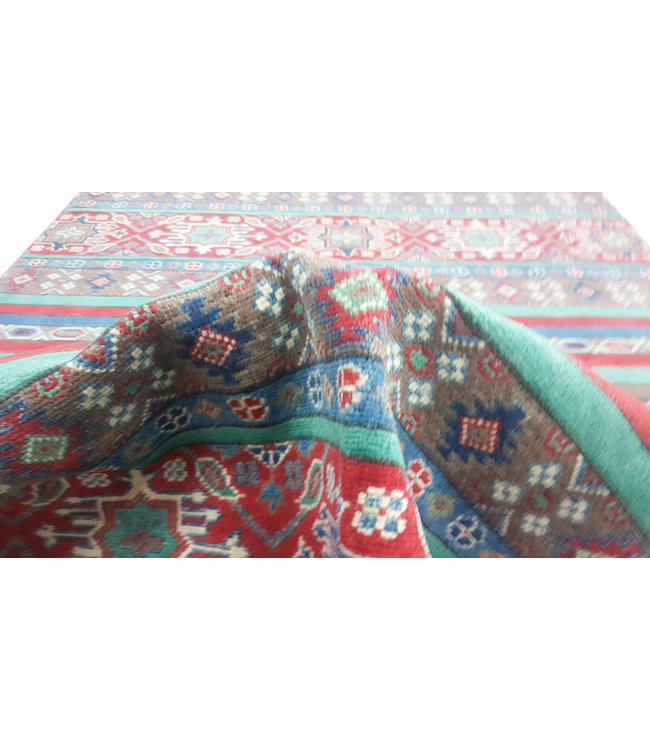 Handgeknoopt kazak tapijt 178x125 cm  oosters kleed vloerkleed