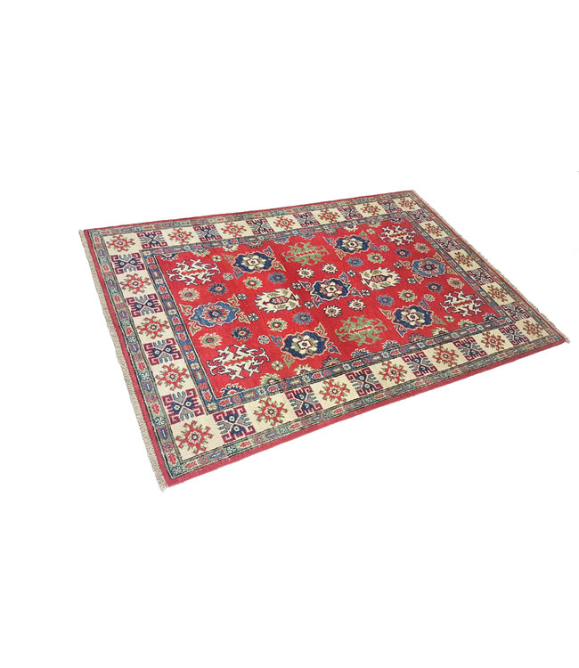 Hand knotted  5'8x3'9 wool kazak area rug  179x120 cm  Oriental carpet
