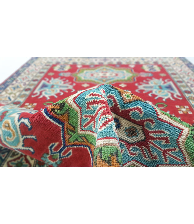 Handgeknoopt kazak tapijt 175x123 cm  oosters kleed vloerkleed