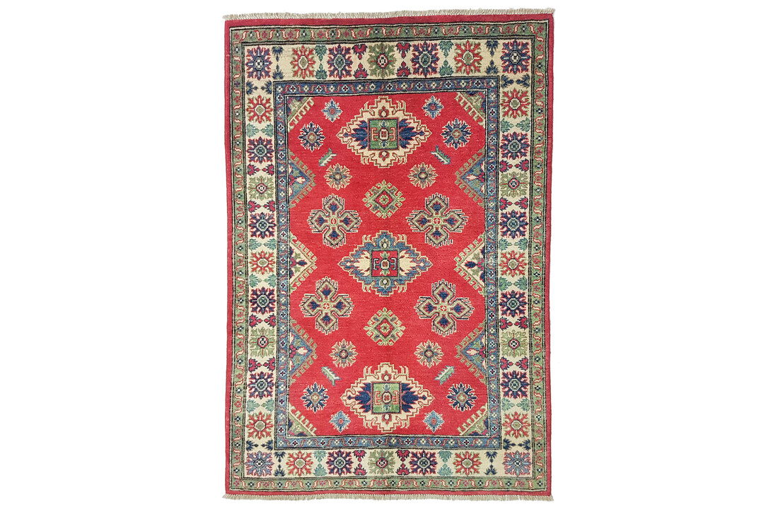 Handgeknoopt kazak tapijt 173x120 cm oosters kleed vloerkleed
