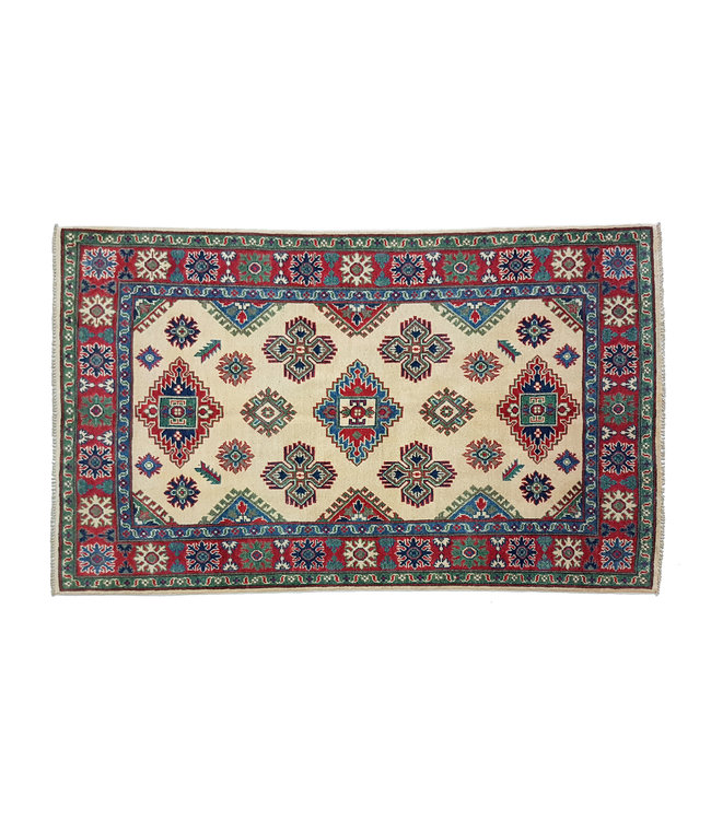 Handgeknoopt kazak tapijt 187x122 cm  oosters kleed vloerkleed