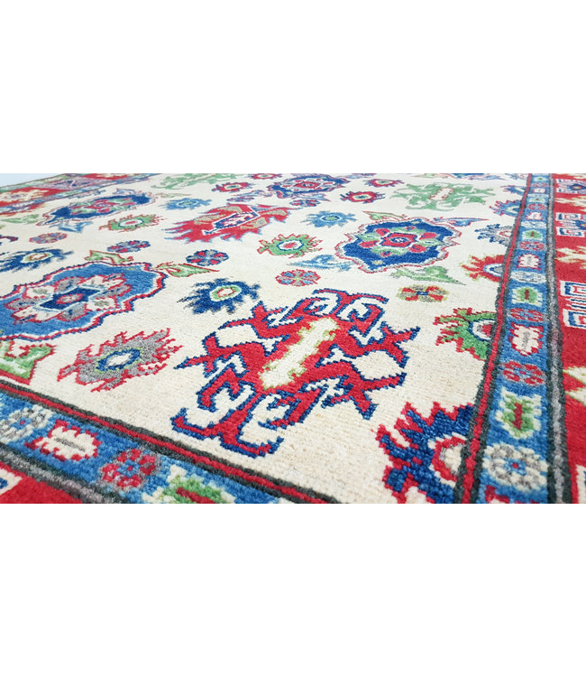 Handgeknoopt kazak tapijt 186x121 cm  oosters kleed vloerkleed