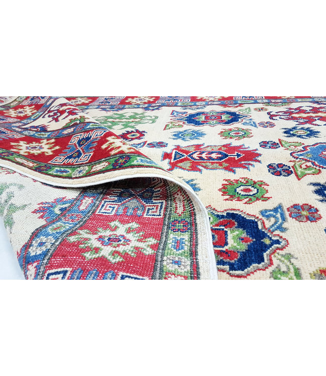 Hand knotted  6'1x3'9 wool kazak area rug 186x121 cm  Oriental carpet