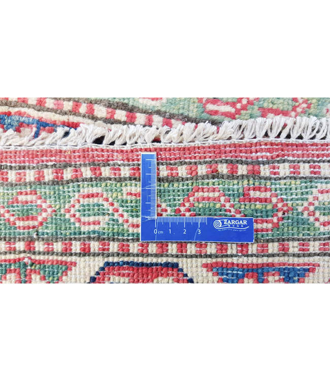 Handgeknoopt kazak tapijt 186x127 cm  oosters kleed vloerkleed