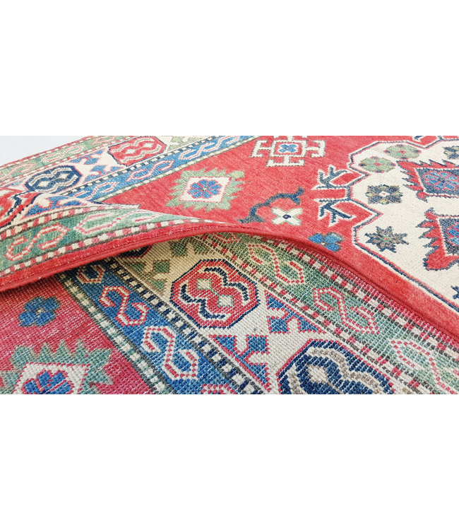 Handgeknoopt kazak tapijt 186x127 cm  oosters kleed vloerkleed