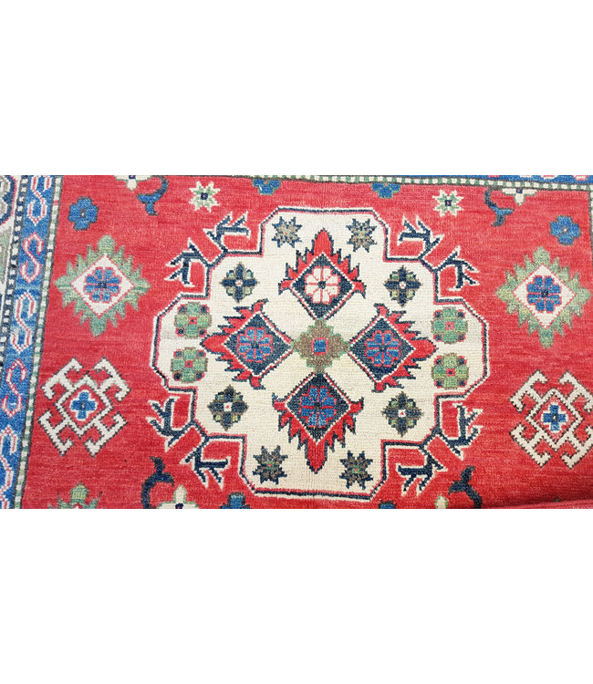 Hand knotted  6'1x4'1 wool kazak area rug 186x127 cm  Oriental carpet