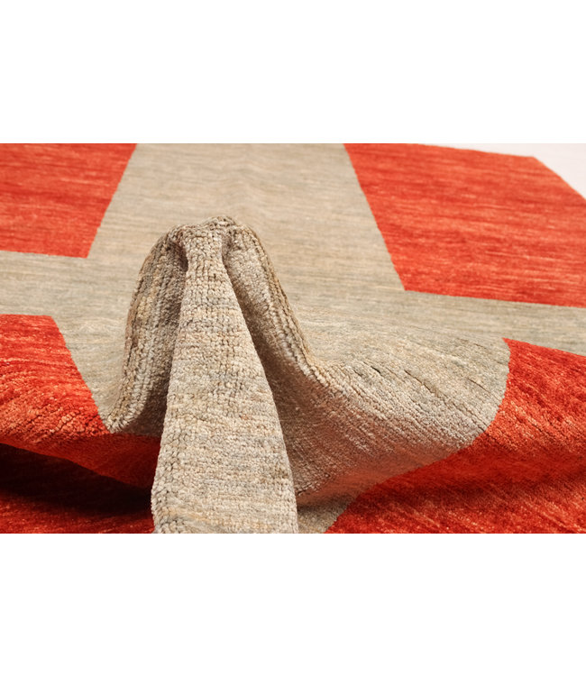 Hand knotted 8'2x5'7 Modern  Art  Wool Rug 252x174 cm  Abstract Carpet