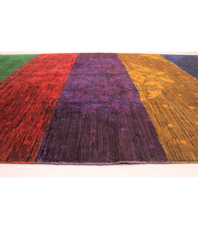 Hand knotted 7'8x5'3 Modern  Art  Wool Rug 240x164 cm  Abstract Carpet