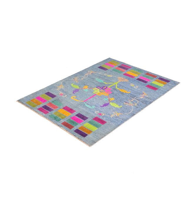 Handgeknüpft Modern Art 231x165 cm Abstrakt Wolle Teppich