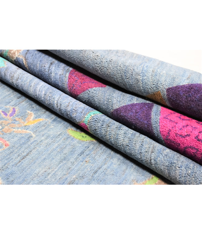 Hand knotted 7'5x5'4 Modern  Art  Wool Rug 231x165 cm  Abstract Carpet