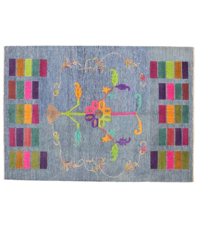 Handgeknoopt Modern Art tapijt 231x165 cm  oosters kleed vloerkleed