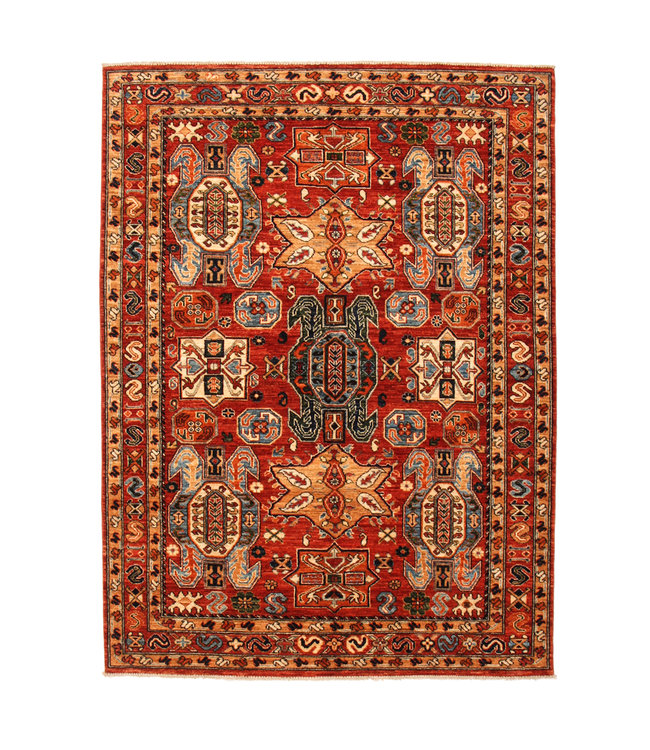 super fein oriental kazak teppich 238x174 cm Abstrakt Wolle Teppich