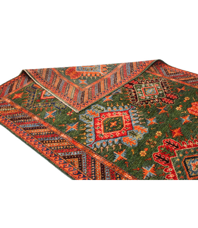 super fein oriental kazak teppich 253x169 cm Abstrakt Wolle Teppich