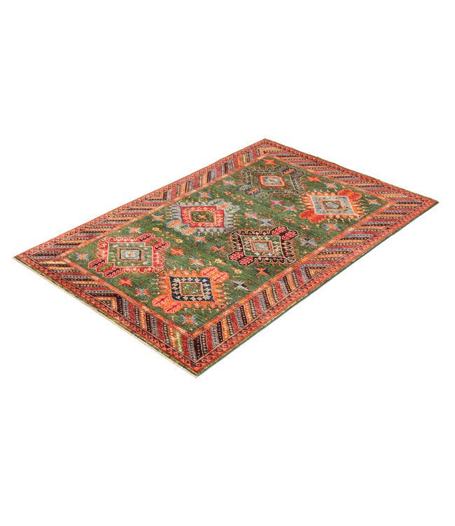 super fein oriental kazak teppich 253x169 cm Abstrakt Wolle Teppich