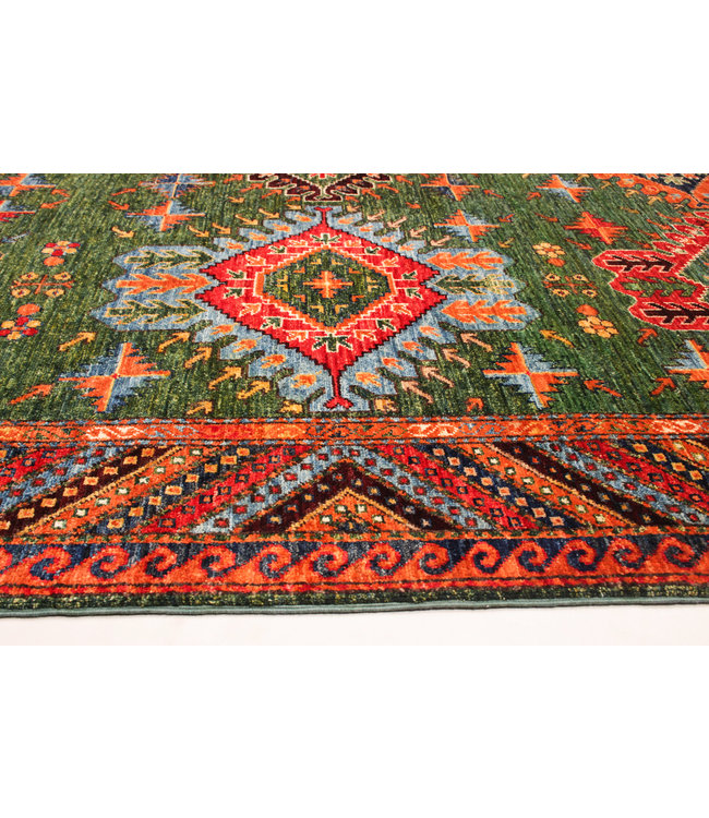 Hand knotted 8'3x5'5 super fine oriental kazak rug 253x169 cm  Abstract Carpet
