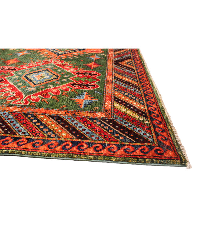 Hand knotted 8'3x5'5 super fine oriental kazak rug 253x169 cm  Abstract Carpet