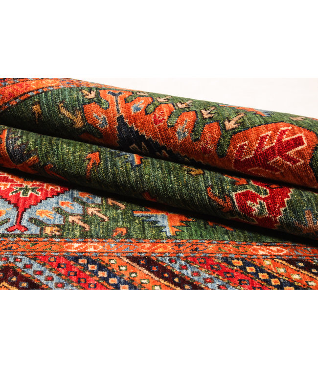 super fein oriental kazak teppich 253x169 cm Abstrakt Wolle Teppich