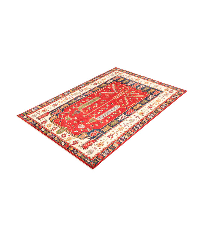Hand knotted 9'8x6'4 super fine oriental kazak rug 300x197 cm  Abstract Carpet