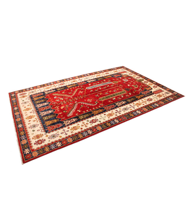 Hand knotted 9'8x6'4 super fine oriental kazak rug 300x197 cm  Abstract Carpet