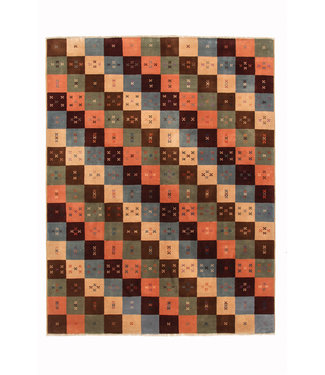 Hand knotted 7'7x5'9 Modern  Wool Rug 235x182 cm  Abstract Carpet