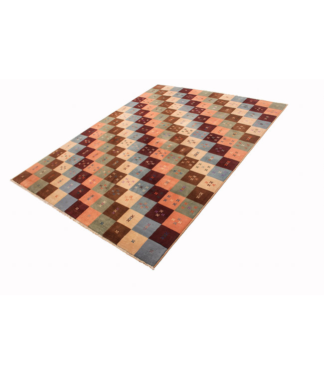 Hand knotted 7'7x5'9 Modern  Wool Rug 235x182 cm  Abstract Carpet