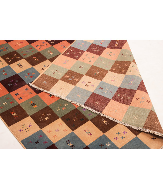 Hand knotted 7'7x5'9 Modern  Wool Rug 235x182 cm  Abstract Carpet