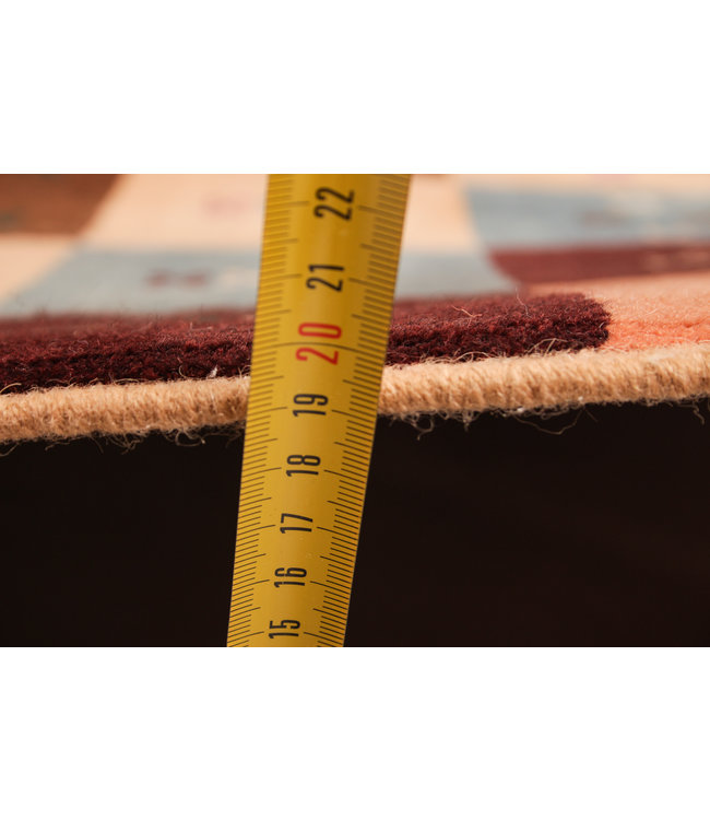 Hand knotted 7'7x5'9 Modern  Wool Rug 235x182 cm  Abstract Carpet