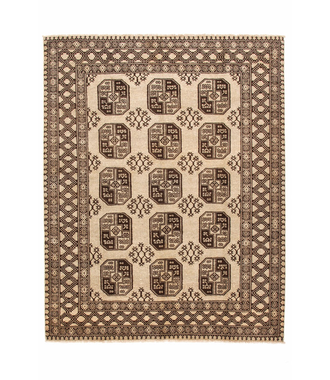afghan aqcha tapijt hand geknoopt 242x195 cm