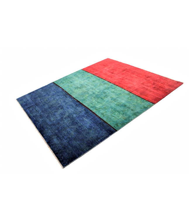 Hand knotted 7'6x6'3 Modern  Wool Rug 232x195 cm  Abstract Carpet