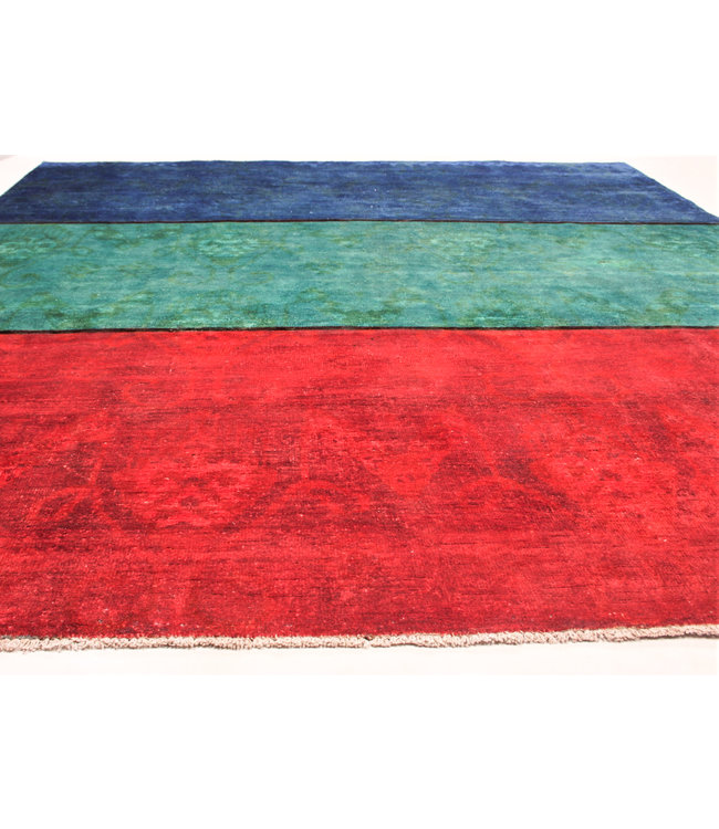 Hand knotted 7'6x6'3 Modern  Wool Rug 232x195 cm  Abstract Carpet