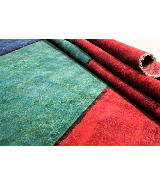 Hand knotted 7'6x6'3 Modern  Wool Rug 232x195 cm  Abstract Carpet