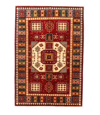 super fein oriental kazak teppich 294x201 cm Abstrakt Wolle Handgeknüpft Teppich