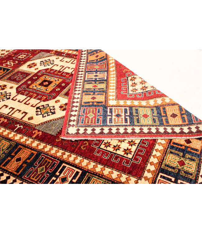 super fein oriental kazak teppich 294x201 cm Abstrakt Wolle Handgeknüpft Teppich