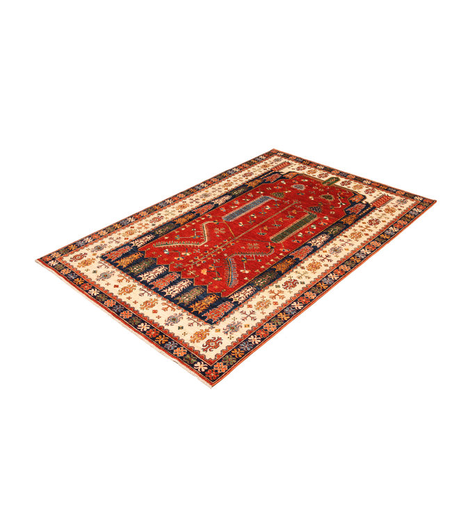 super fijn oriental kazak vloerkleed  Handgeknoopt  Tapijt 310x199 cm