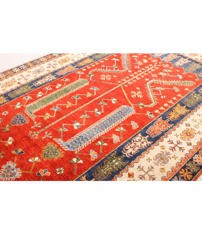 Hand knotted super fine kazak Ghazny Wool 310x199 cm Area Rug Carpet 10'1x6'5 ft
