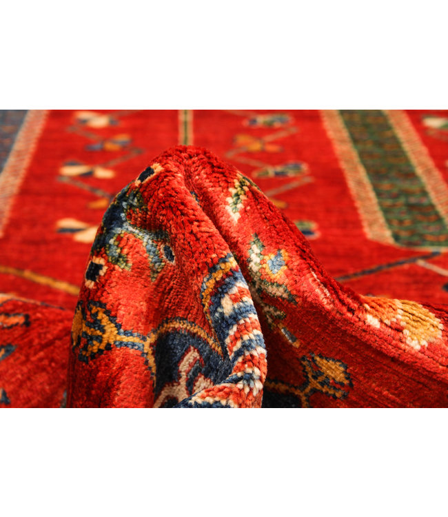 super fein oriental kazak teppich 310x199 cm Abstrakt Wolle Handgeknüpft Teppich