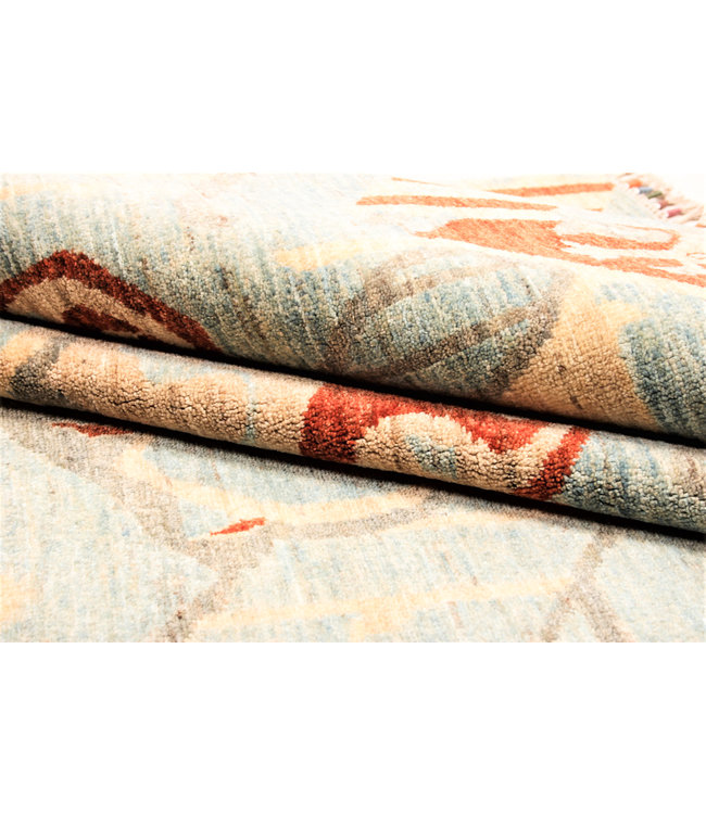 Hand knotted 8'2x6'5 ft Modern Art Ghazny Wool Rug 250x202 cm  Abstract Carpet