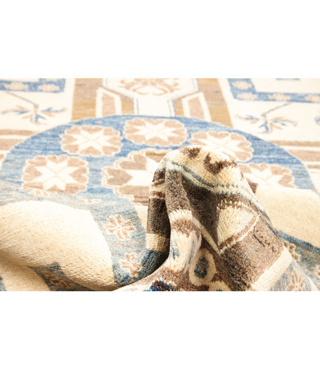 Hand knotted 8'x6'3 ft Modern Art Ghazny Wool Rug 246x195 cm  Abstract Carpet