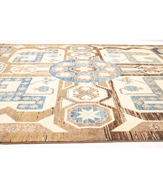 Hand knotted 8'x6'3 ft Modern Art Ghazny Wool Rug 246x195 cm  Abstract Carpet