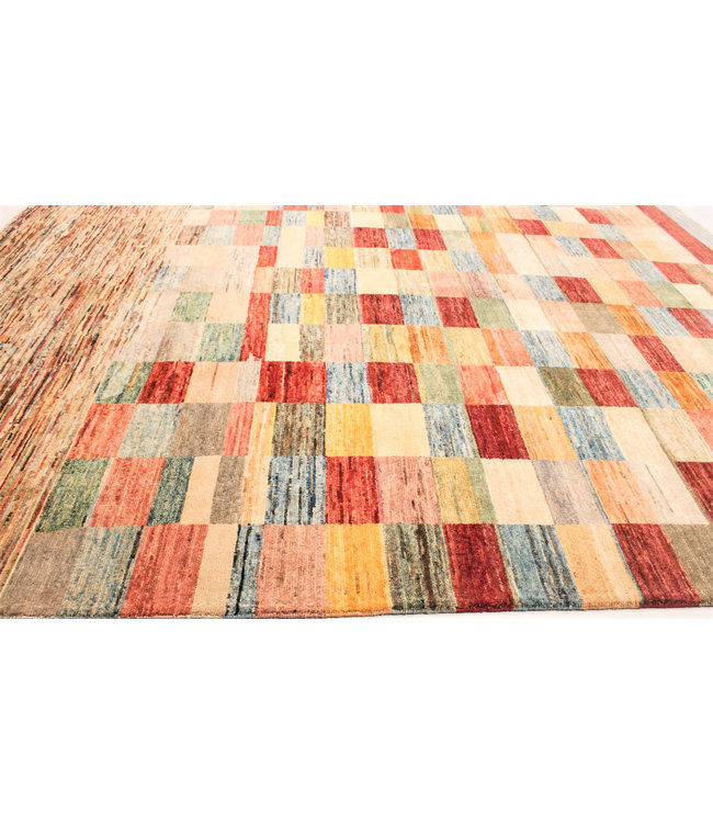 Hand knotted 7'8x6'4 ft Modern Art Sheep Wool Rug 238x196 cm Area rug Carpet